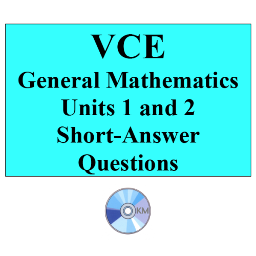 2016 VCE General Mathematics Units 1 and 2 Short Answer Questions